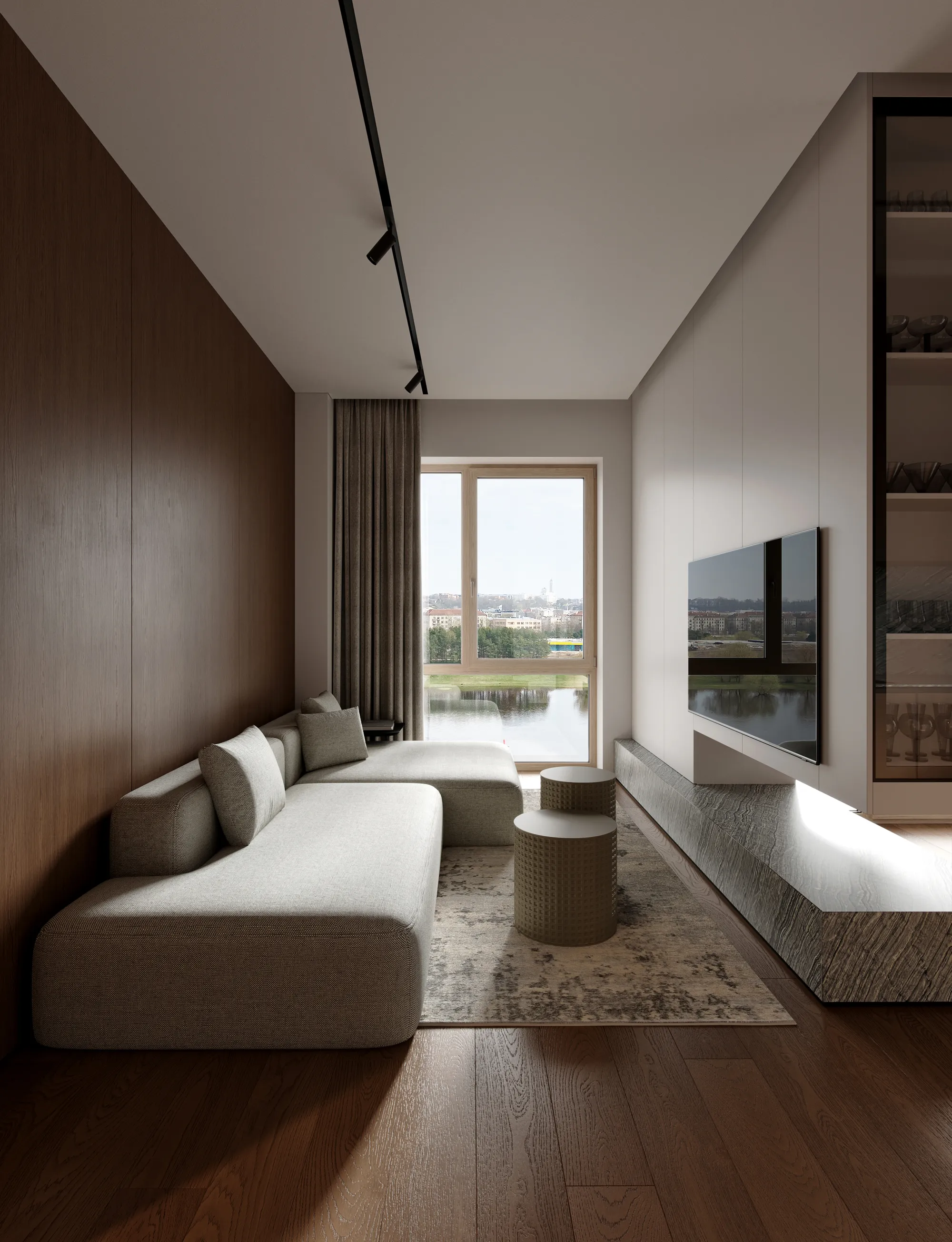 Bergamot apartment interior by Ishoro in Kaunas, Lithuania