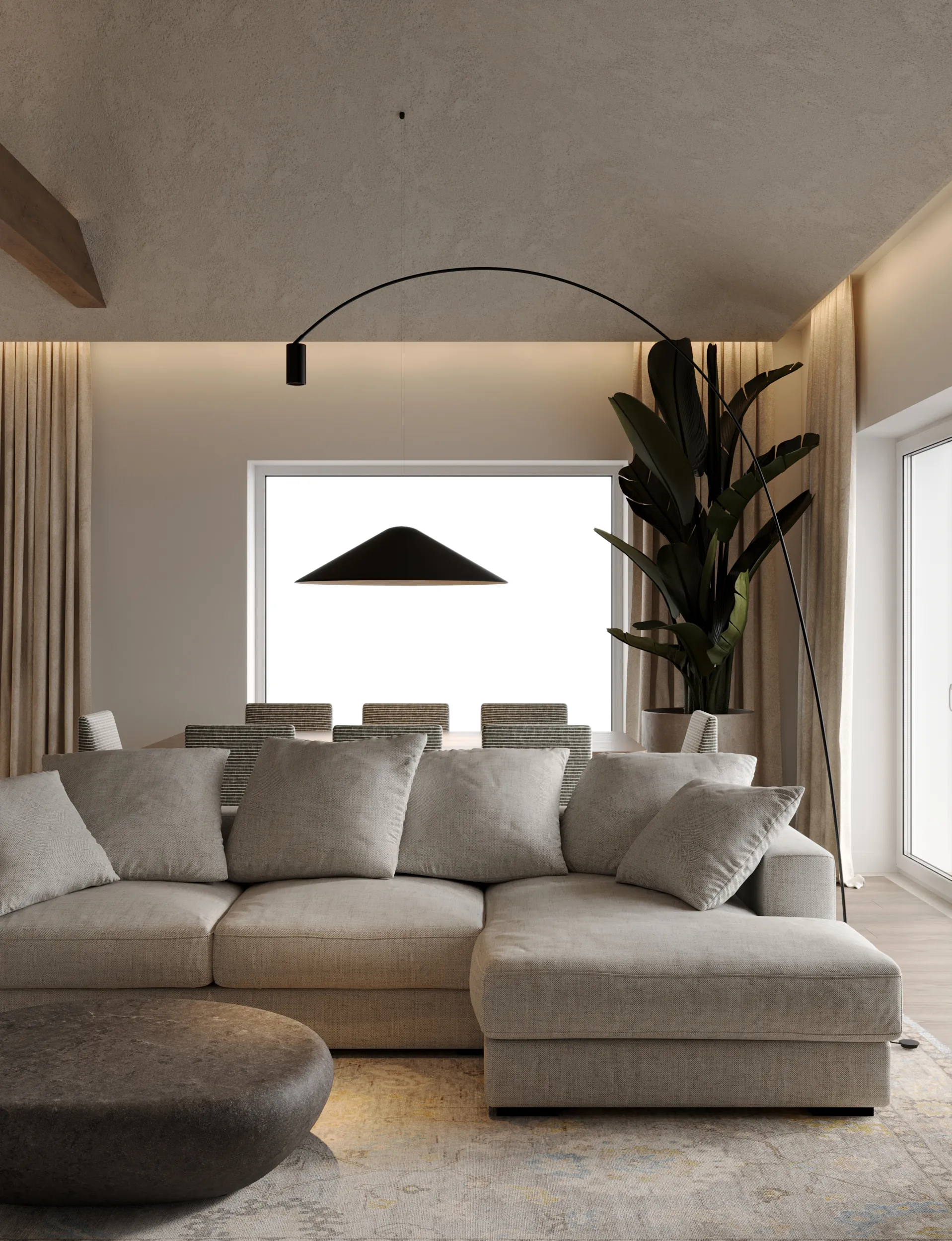 Vieversys home interior by Ishoro in Kaunas, Lithuania — natural wood and stone finishes